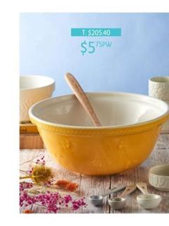 Mason Cash Earthenware Mixing Bowl Set offers at $5.75 in Chrisco