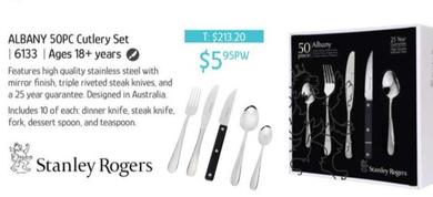 Albany 50pc Cutlery Set | 6133 | Ages 18+ Years offers at $5.95 in Chrisco
