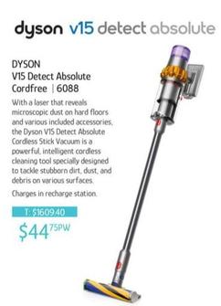 Dyson - V15 Detect Absolute Cordfree offers at $44.75 in Chrisco