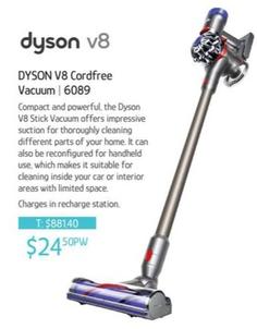 Dyson - V8 Cordfree Vacuum offers at $24.5 in Chrisco