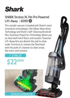 Shark Stratos Xl Pet Pro Powered Lift-away offers at $22.2 in Chrisco