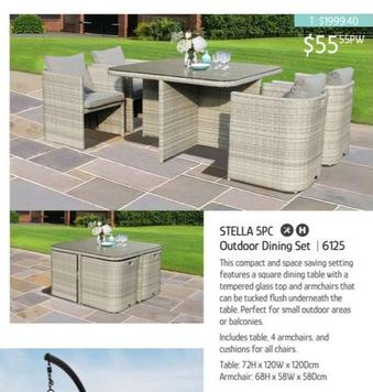 Stella 5pch Outdoor Dining Set offers at $55.55 in Chrisco