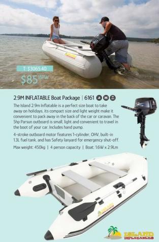 2.9m Inflatable Boat Package | 6161 offers at $85.15 in Chrisco