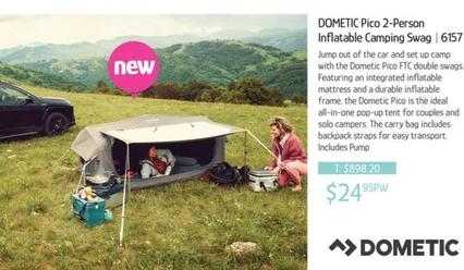 Dometic - Pico 2-Person Inflatable Camping Swag | 6157 offers at $24.95 in Chrisco