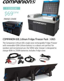 COMPANION 60L Lithium Fridge/Freezer Pack offers at $69.55 in Chrisco
