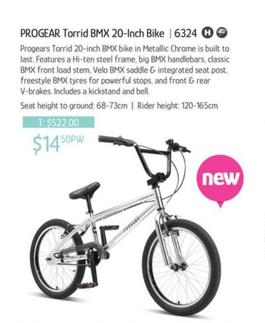 PROGEAR Torrid BMX 20-Inch Bike offers at $14.5 in Chrisco