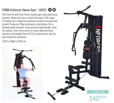 York - Enforcer Home Gym | 6053H offers at $40.4 in Chrisco
