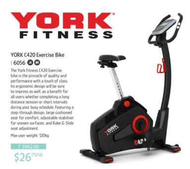 York - C420 Exercise Bike |6056 offers at $26.75 in Chrisco