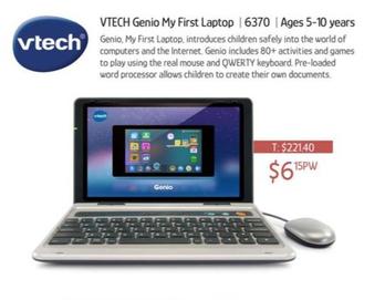 Vtech Genio My First Laptop offers at $6.15 in Chrisco