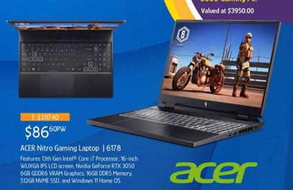 Acer - Nitro Gaming Laptop  offers at $86.6 in Chrisco