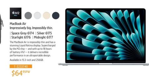Apple - Macbook Air offers at $64.95 in Chrisco