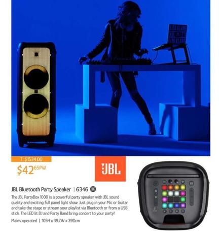 Jbl - Bluetooth Party Speaker offers at $42.65 in Chrisco