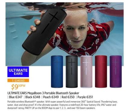 Ultimate Ears - MegaBoom 3 Portable Bluetooth Speaker offers at $9.5 in Chrisco