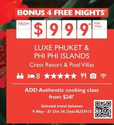 Luxe Phuket & Phi Phi Islands offers at $999 in Flight Centre