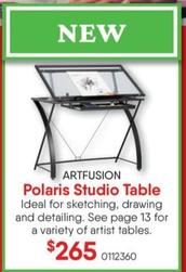Artfusion Polaris Studio Table offers at $265 in Eckersley's Art & Craft