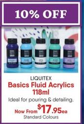 LIQUITEX - Basics Fluid Acrylics 118ml offers at $17.95 in Eckersley's Art & Craft