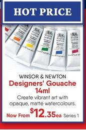 Winsor & Newton Designers' Gouache 14ml offers at $12.35 in Eckersley's Art & Craft