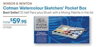 Winsor & Newton - Cotman Watercolour Sketchers' Pocket Box offers at $59.95 in Eckersley's Art & Craft
