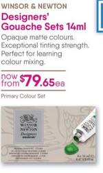Winsor & Newton - Designers' Gouache Sets 14ml offers at $79.65 in Eckersley's Art & Craft