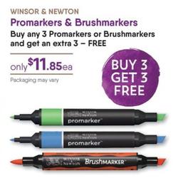 WINSOR & NEWTON - Promarkers & Brushmarkers offers at $11.85 in Eckersley's Art & Craft