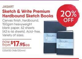 JASART - Sketch & Write Premium Hardbound Sketch Books offers at $17.95 in Eckersley's Art & Craft