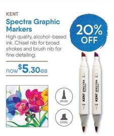 Kent - Spectra Graphic Markers offers at $5.3 in Eckersley's Art & Craft