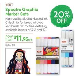 Kent - Spectra Graphic Marker Sets offers at $11.95 in Eckersley's Art & Craft