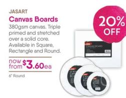 Jasart - Canvas Boards offers at $3.6 in Eckersley's Art & Craft
