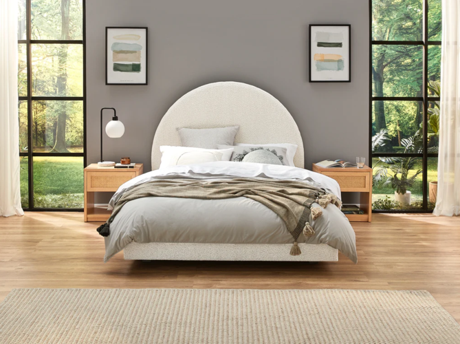 Eclipse Bed Frame - King Single / Ovis Ecru offers in Snooze