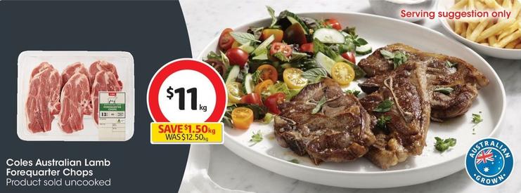Coles Australian Lamb Forequarter Chops offers at $11 in Coles