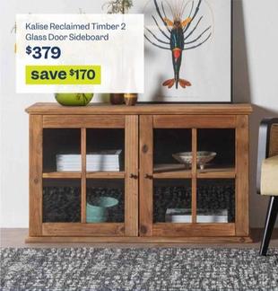 Kalise - Reclaimed Timber 2 Glass Door Sideboard offers at $379 in Early Settler