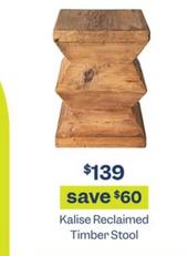 Kalise Reclaimed Timber Stool offers at $139 in Early Settler