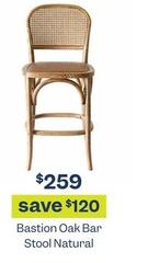 Bastion Oak Bar Stool Natural offers at $259 in Early Settler