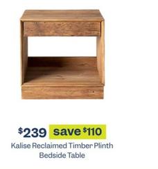 Kalise Reclaimed Timber Plinth Bedside Table offers at $239 in Early Settler