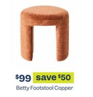Betty Footstool Copper offers at $99 in Early Settler