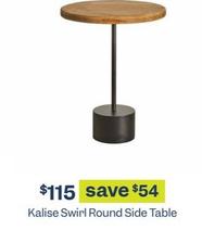 Kalise - Swirl Round Side Table offers at $115 in Early Settler