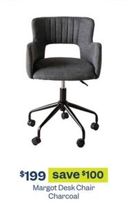 Margot Desk Chair Charcoal offers at $199 in Early Settler