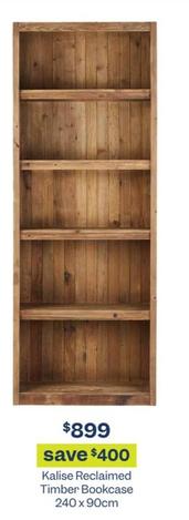 Kalise Reclaimed Timber Bookcase 240 x 90cm offers at $899 in Early Settler