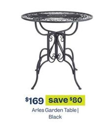 Arles - Garden Table | Black offers at $169 in Early Settler