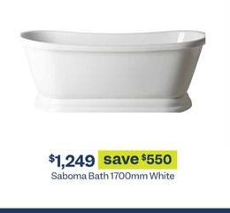 Saboma Bath 1700mm White offers at $1249 in Early Settler