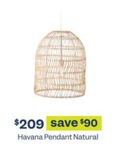 Havana - Pendant Natural offers at $209 in Early Settler