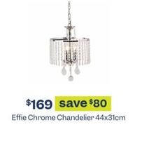 Effie Chrome Chandelier 44x31cm offers at $169 in Early Settler