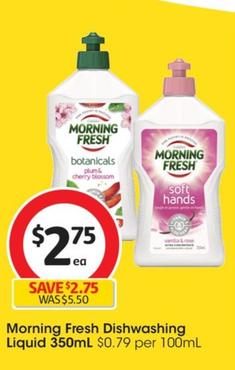 Morning Fresh - Dishwashing Liquid 350mL offers at $2.75 in Coles
