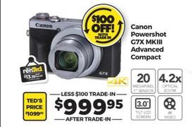 Camera offers at $999.95 in Ted's Cameras