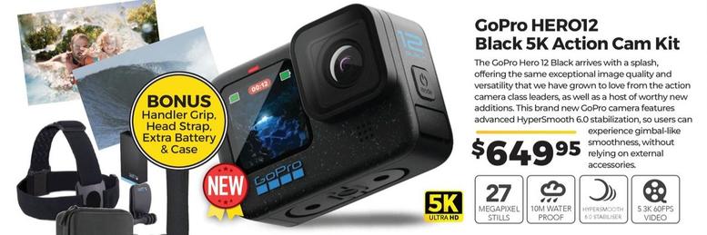 Gopro - Hero12 Black 5k Action Cam Kit offers at $649.95 in Ted's Cameras