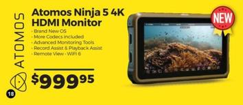 Atomos - Ninja 5 4k Hdmi Monitor offers at $999.95 in Ted's Cameras
