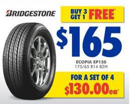 Bridgestone - Ecopia EP150 175/65 R14 82H offers at $165 in Bob Jane T-Marts