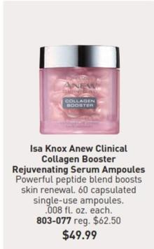 Isa Knox Anew Clinical - Collagen Booster Rejuvenating Serum AmpoulesSkin Care offers at $49.99 in Avon