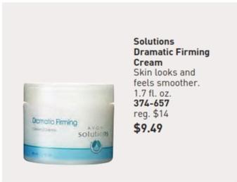 Solutions Dramatic Firming Cream offers at $9.49 in Avon