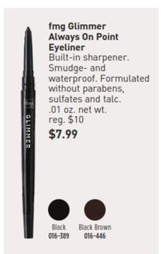 Fmg Glimmer - Always On Point Eyeliner offers at $7.99 in Avon